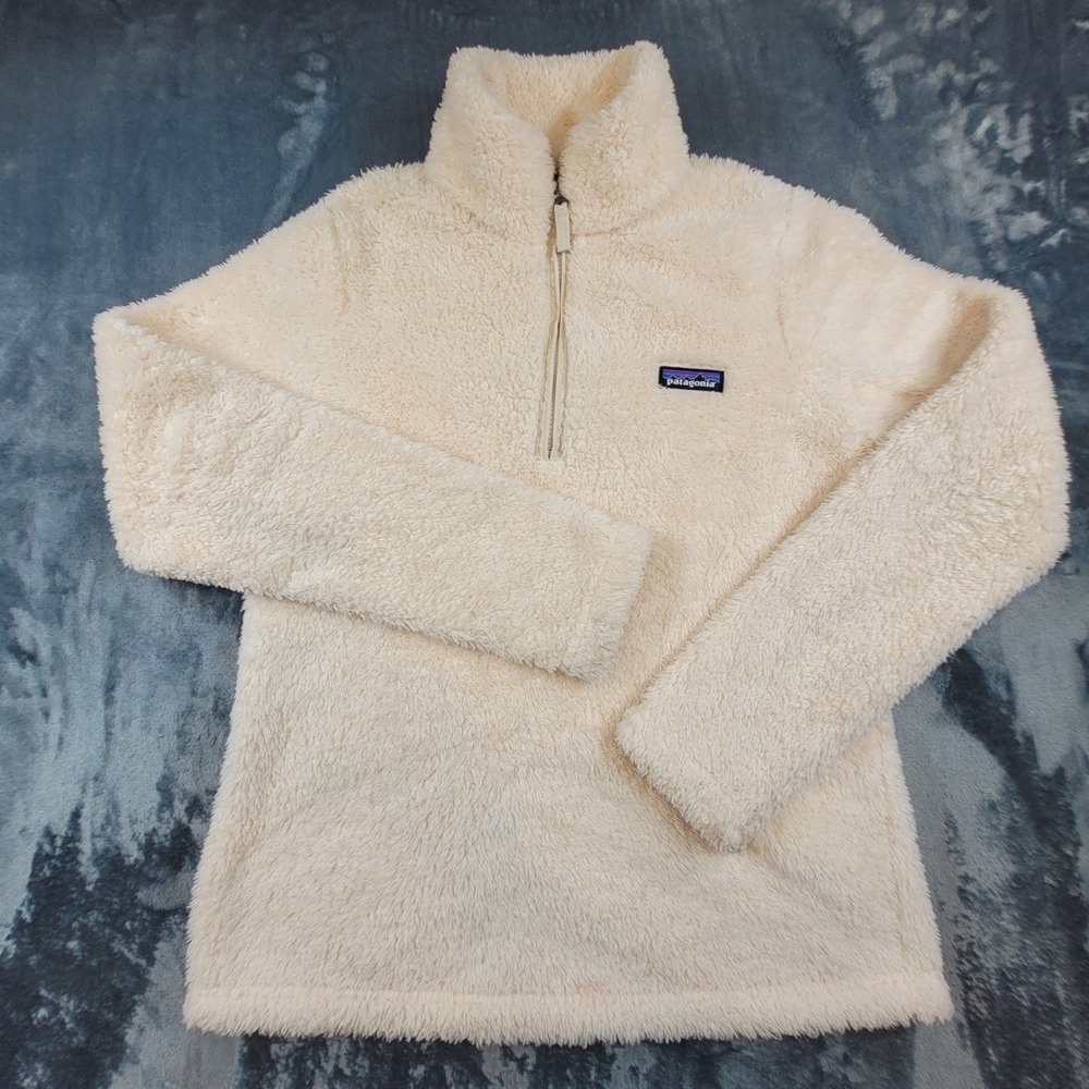 Patagonia Los Gatos 1/4 Zip Fleece Pullover Cream Off White Womens Medium M